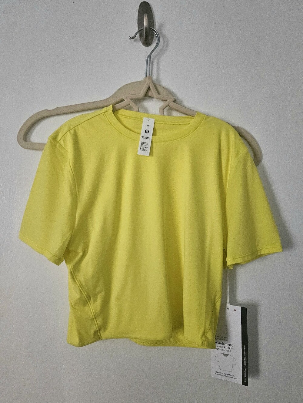 NWT Lululemon wundermost ultra soft nulu crew crop top M